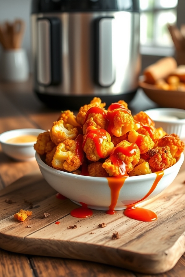 air fryer buffalo cauliflower