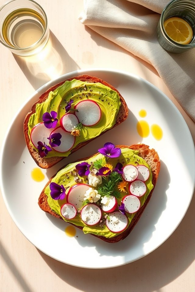 artistic avocado toast creations