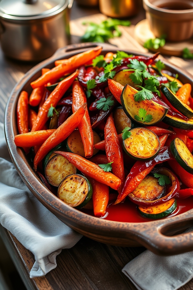 bold harissa roasted vegetables