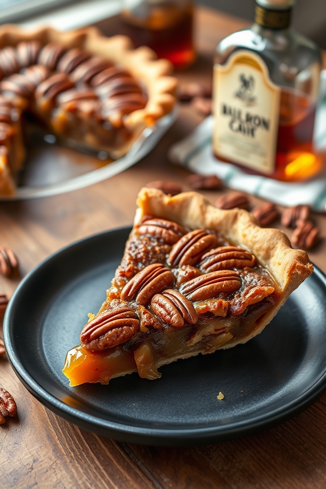 bourbon infused pecan pie