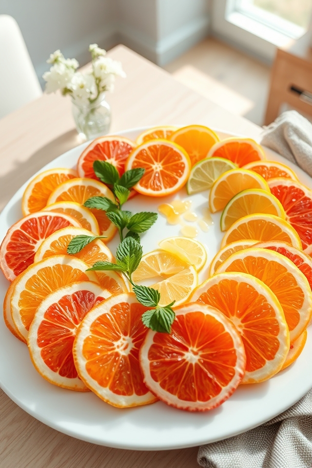 bright citrus fruit platter