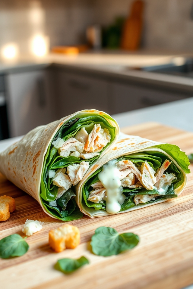 caesar turkey spinach wrap