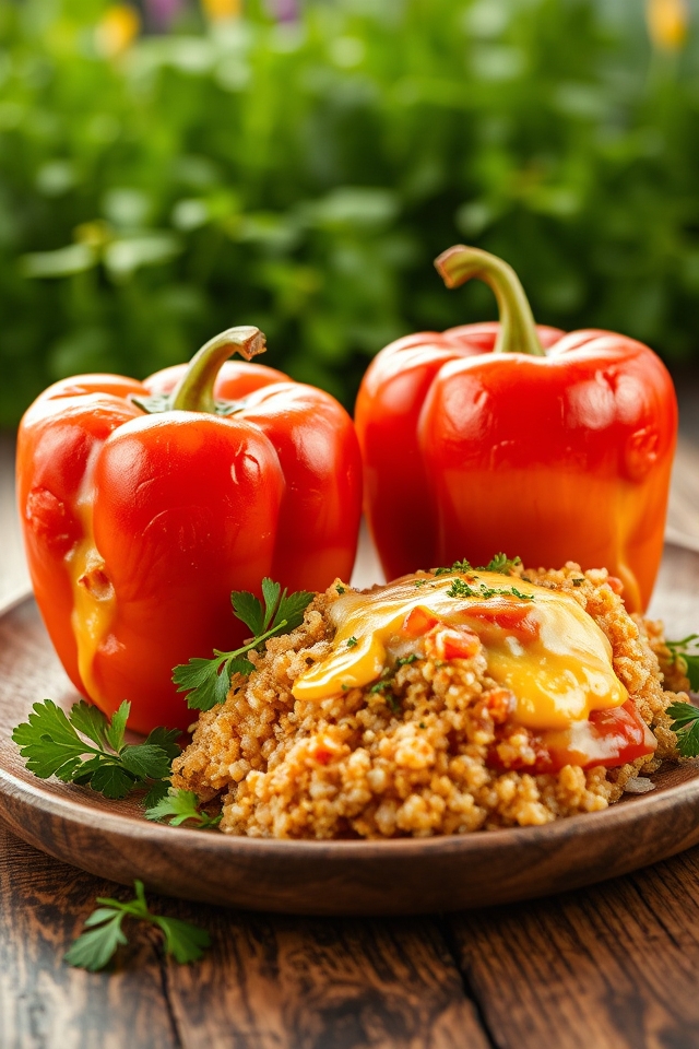 cheese stuffed bell peppers