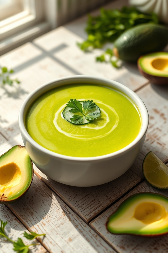chilled avocado cucumber soup