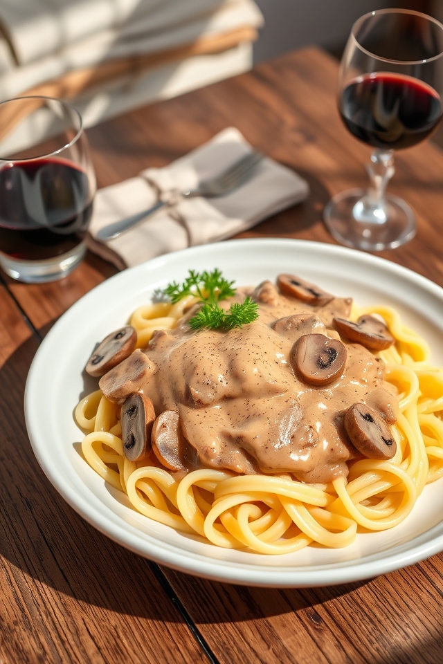 classic creamy beef stroganoff