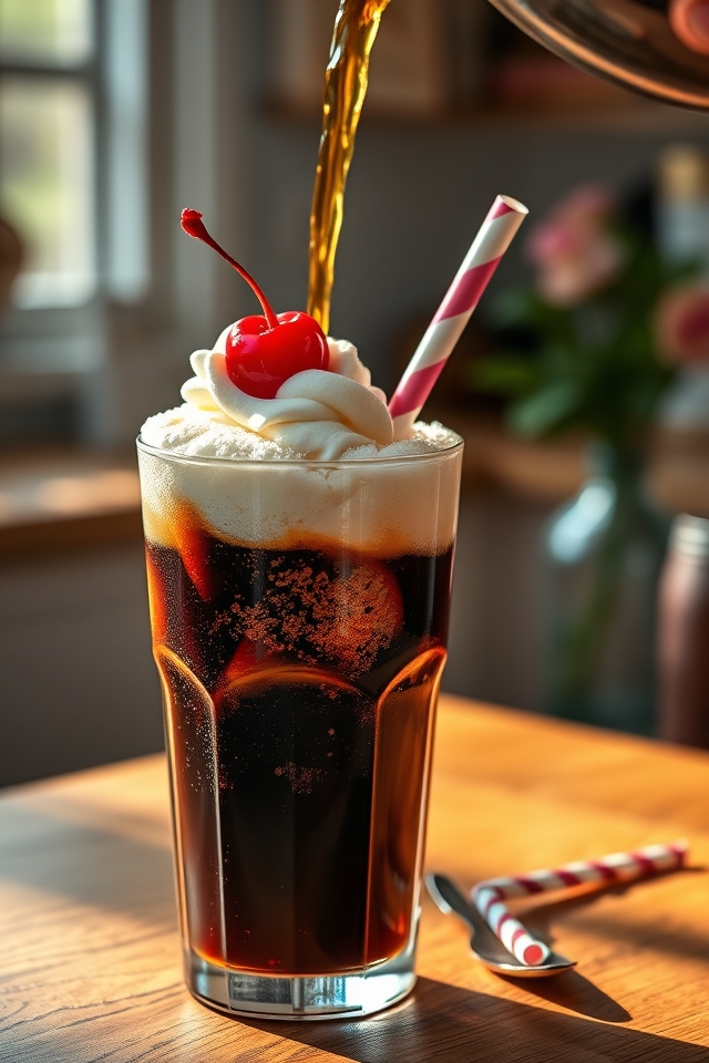 classic vanilla cola float