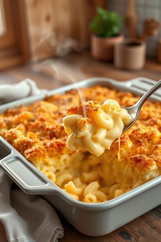 creamy cheesy baked macaroni