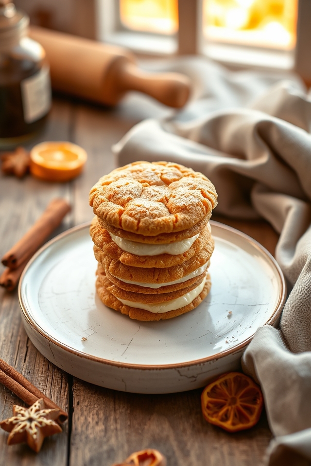 creamy gingersnap sandwich treats