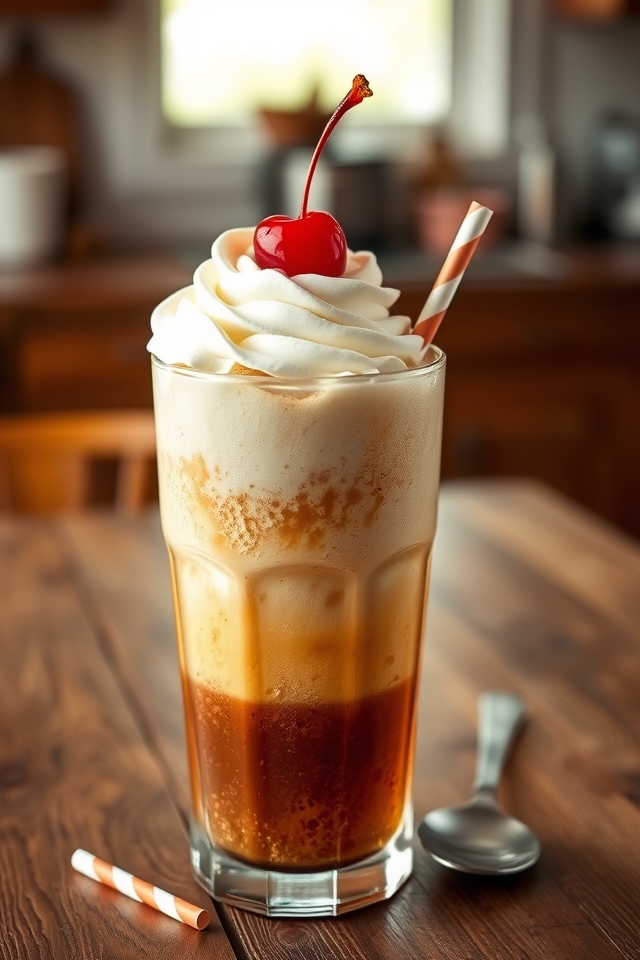 creamy root beer float