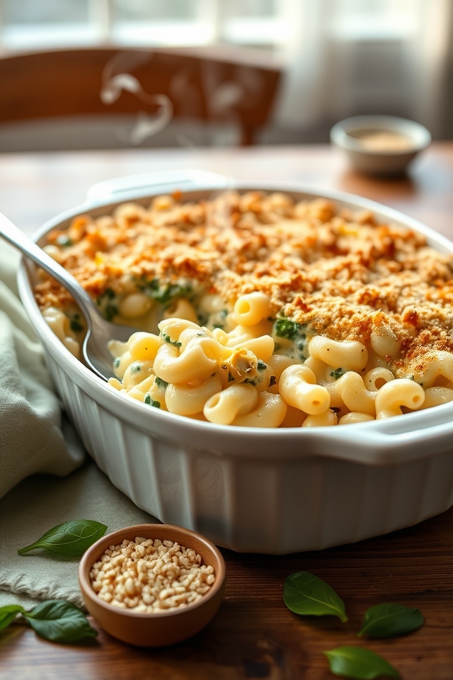 creamy spinach artichoke mac