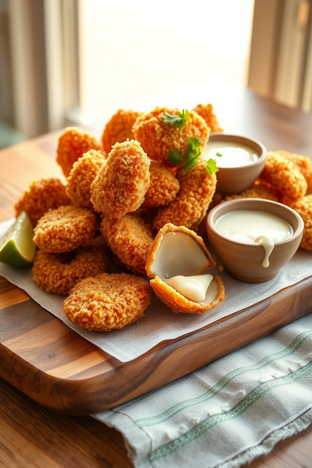 crispy coconut fried clams