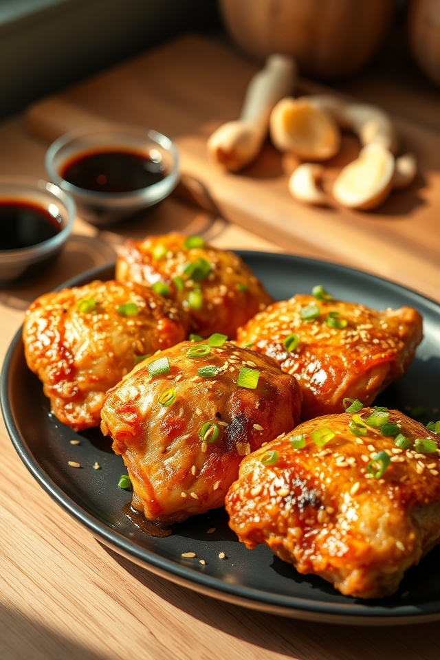 crispy garlic ginger chicken