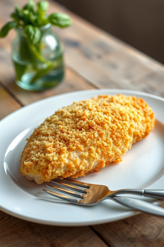 crispy parmesan coated chicken