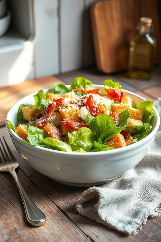 crispy prosciutto caesar salad