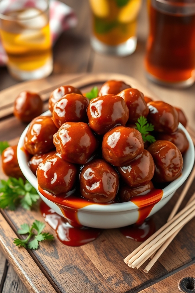 crowd pleasing tangy bbq meatballs