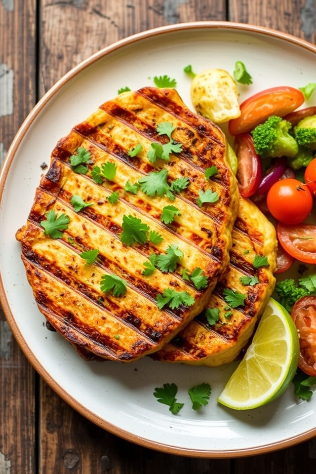 curried mustard cauliflower steaks