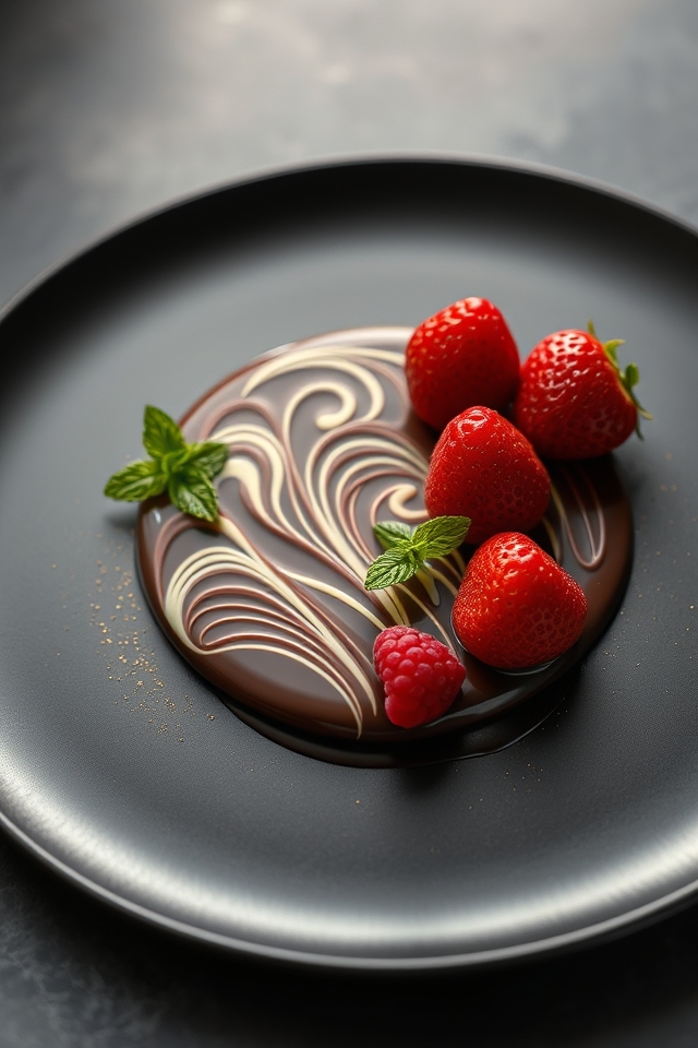 dazzling chocolate dessert plates