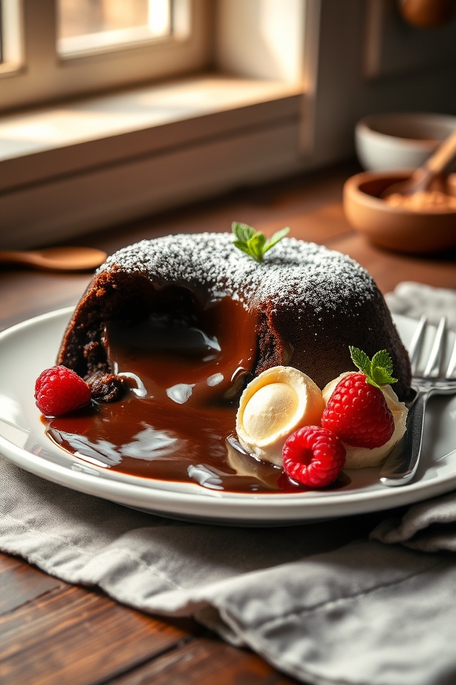 decadent chocolate lava cakes