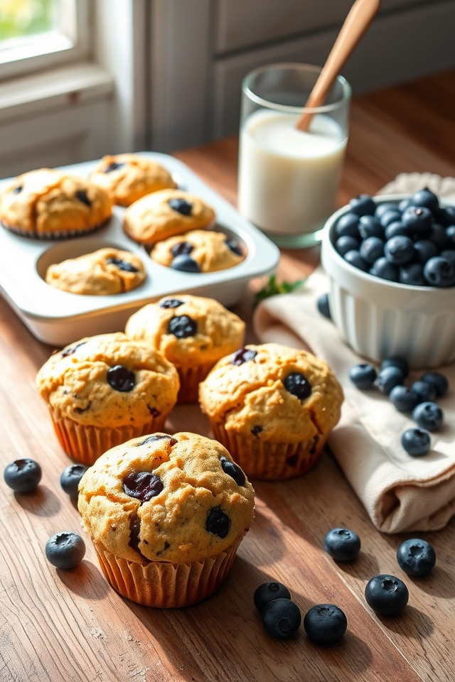 delicious gluten free blueberry muffins