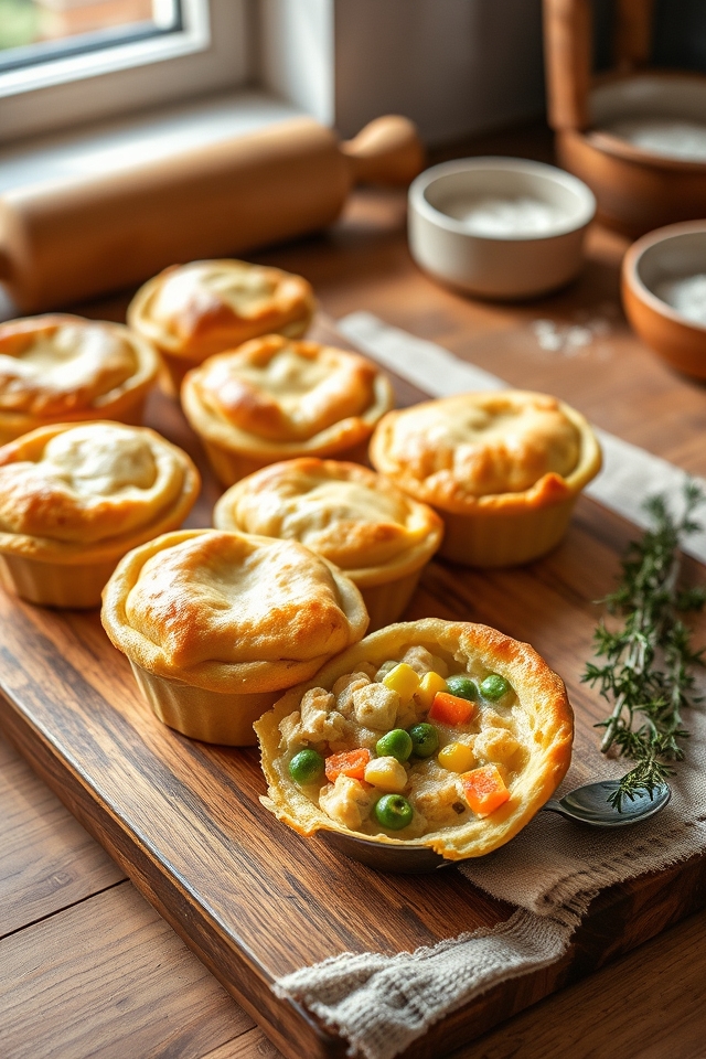 delightful bite sized chicken pies