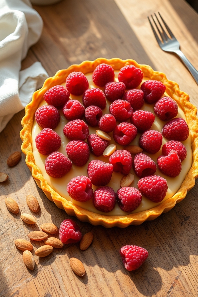 delightful raspberry almond tart