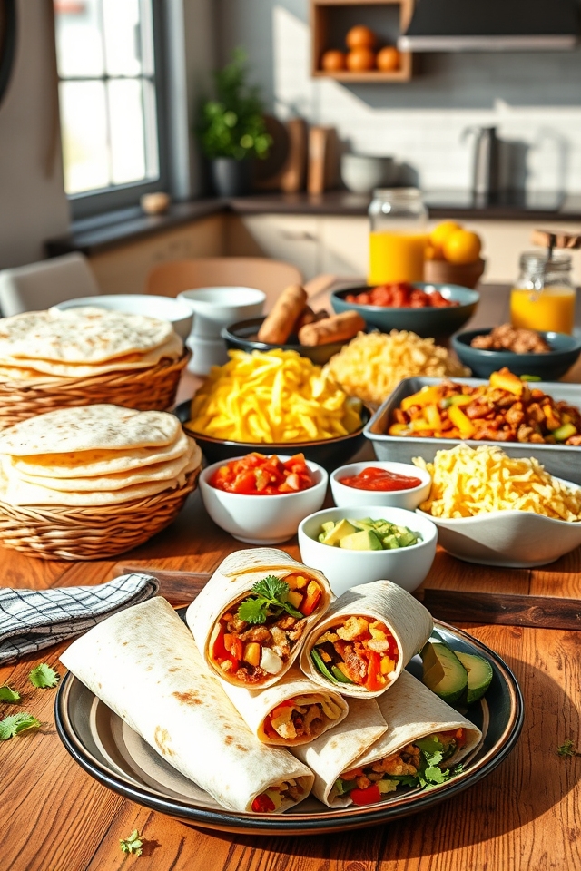 easy breakfast burrito bar