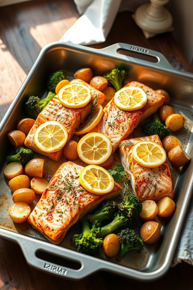 easy one pan lemon salmon