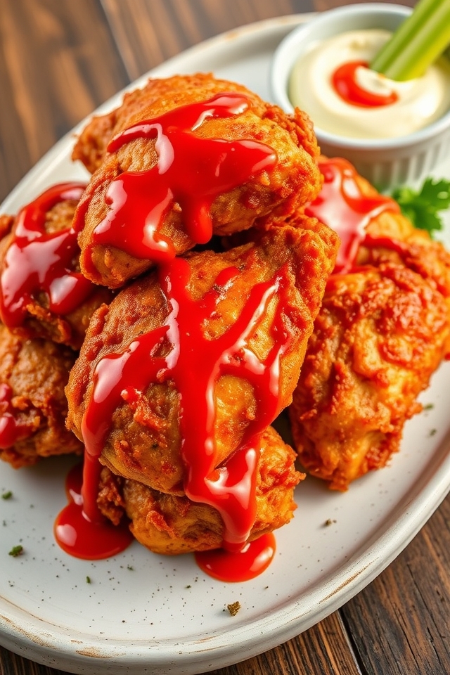 fiery crispy buffalo chicken