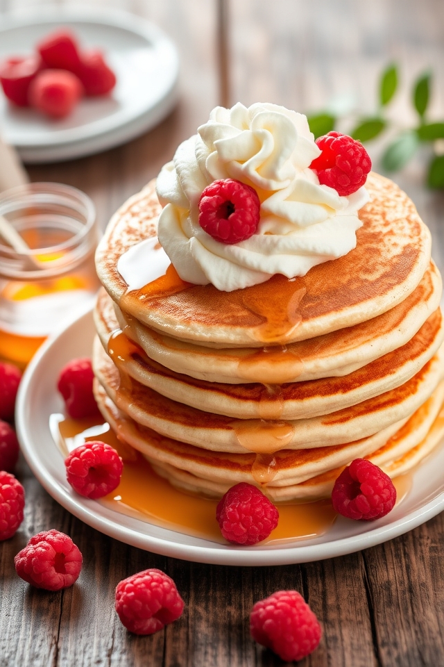 fluffy raspberry pancakes recipe