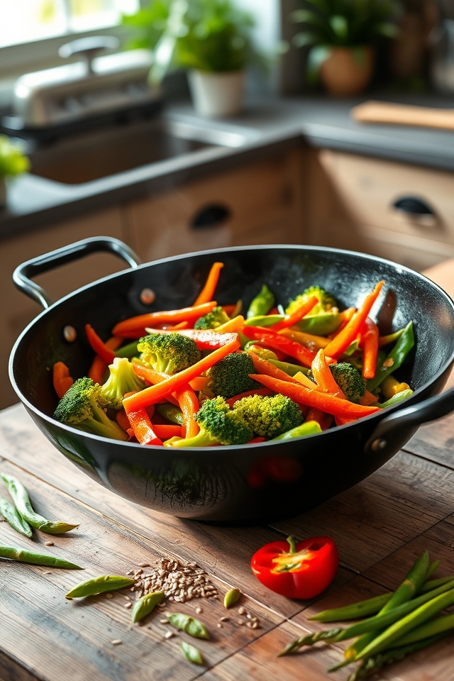 fresh spring vegetable stir fry