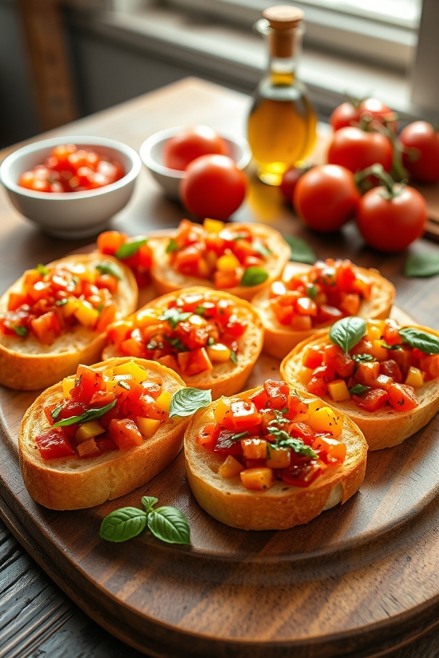 fresh tomato basil bruschetta