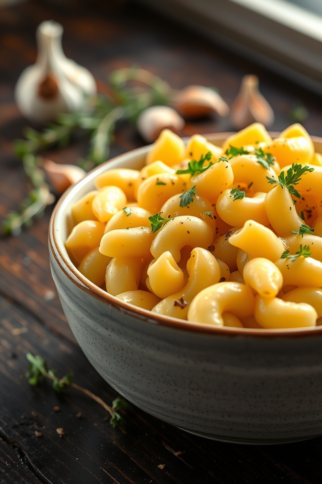 garlic herb mac cheese