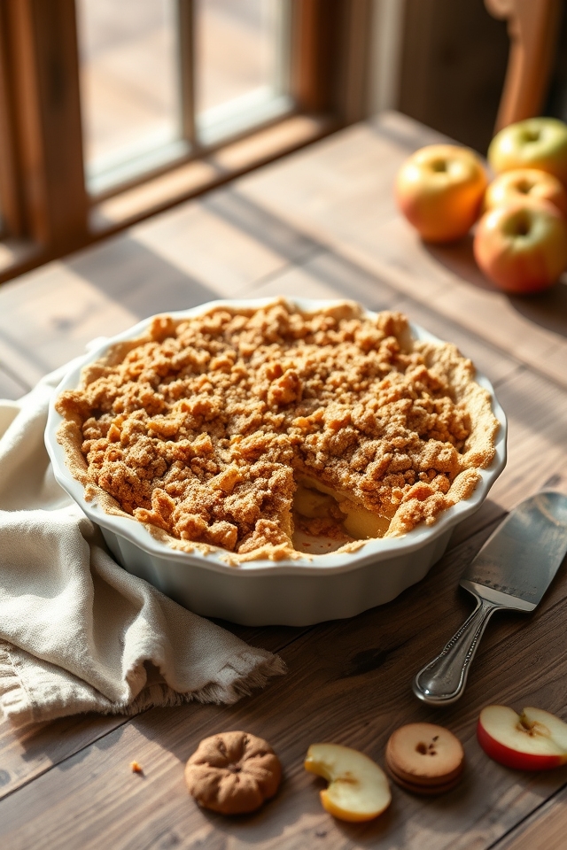 gingersnap crumble apple pie
