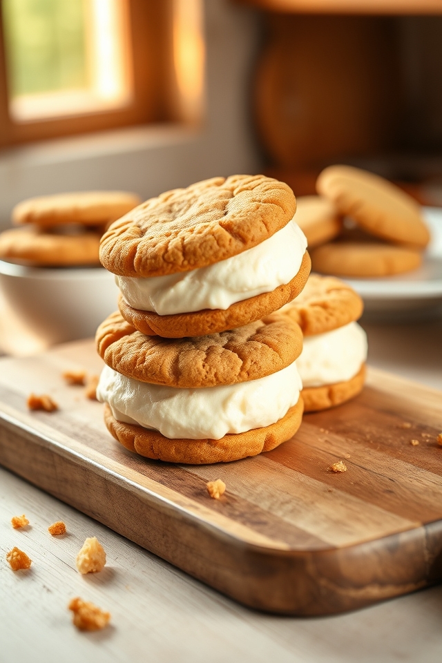 gingersnap ice cream sandwiches