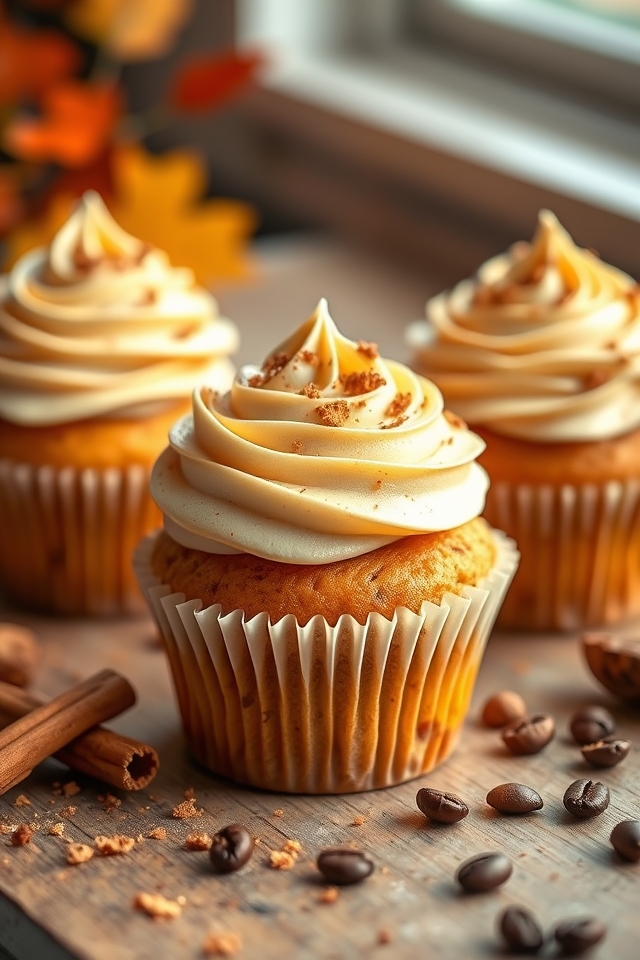 gingersnap spiced latte cupcakes