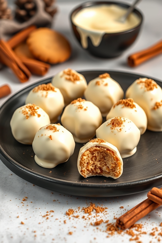 gingersnap white chocolate truffles