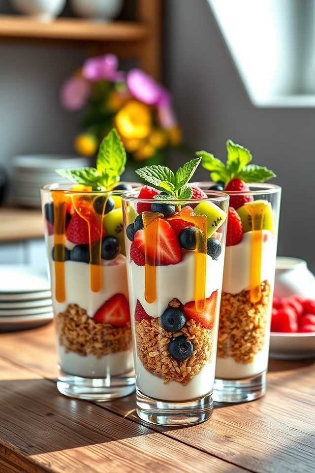 gorgeous layered parfait glasses