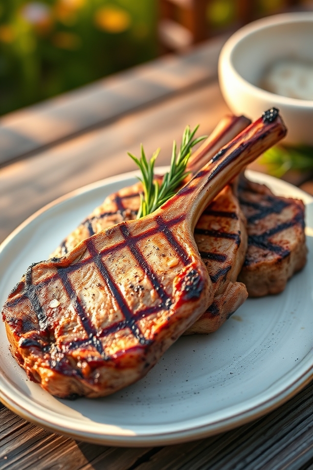 grilled rosemary lamb chops