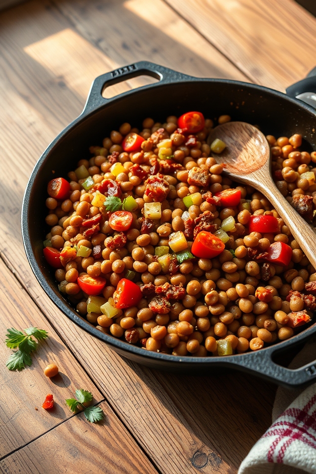 hearty southern black eyed skillet