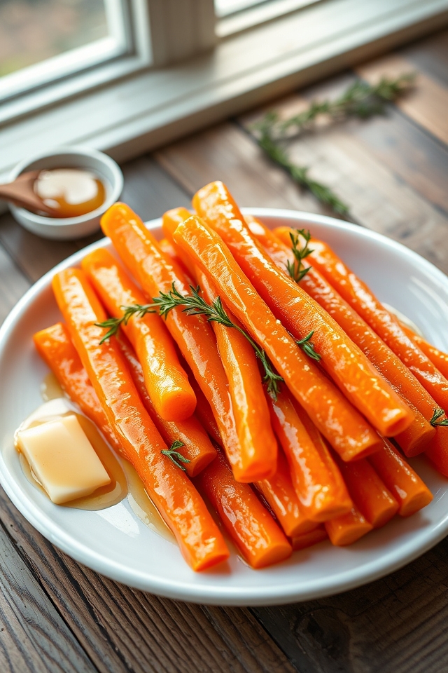 honey thyme glazed carrots