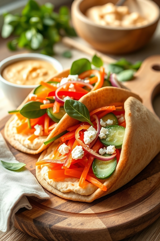 hummus veggie pita pocket