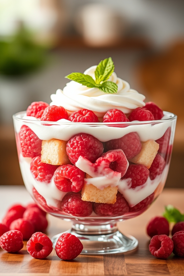 layered raspberry dessert delight