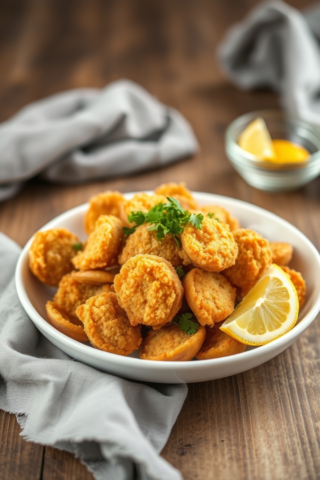 lemon herb fried clams