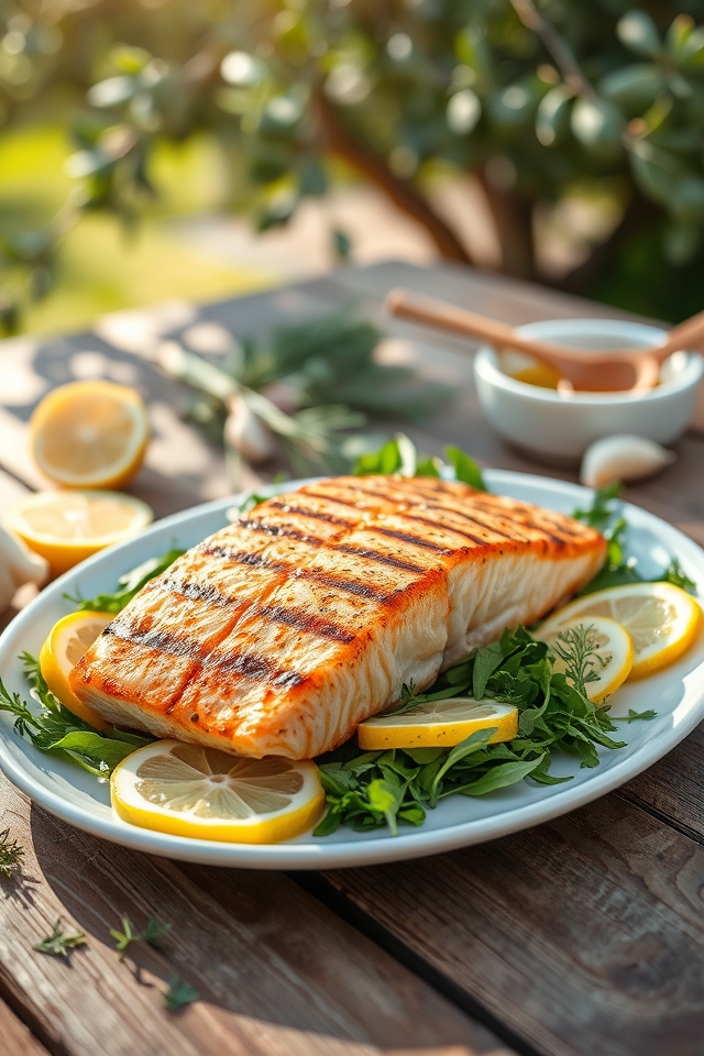 lemon herb grilled salmon
