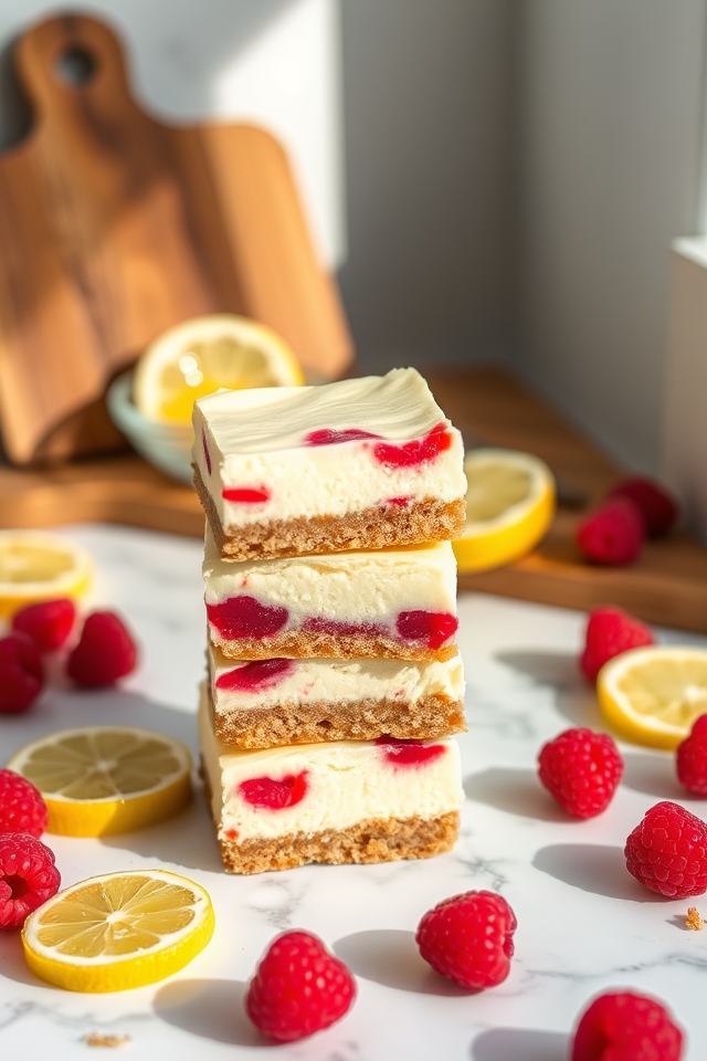 lemon raspberry cheesecake bars