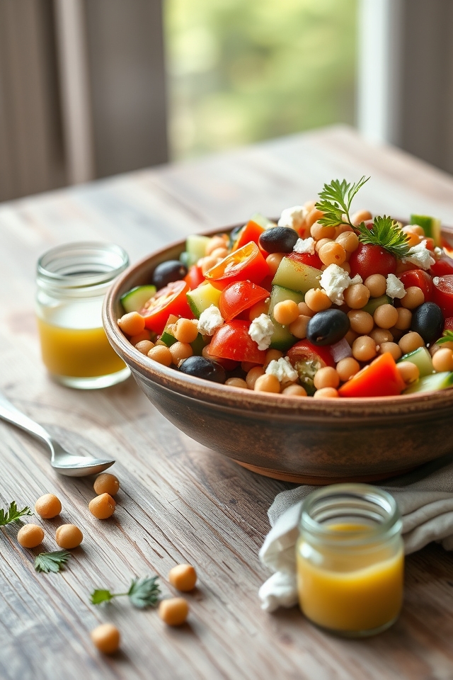 mediterranean chickpea salad lunch