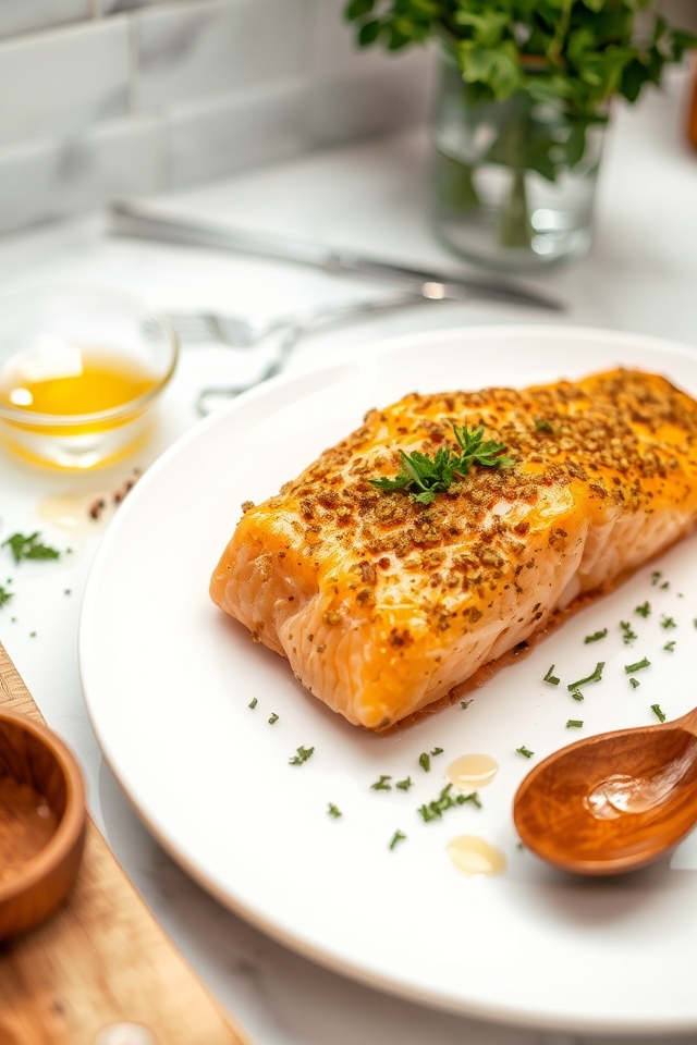 mustard crusted salmon recipe
