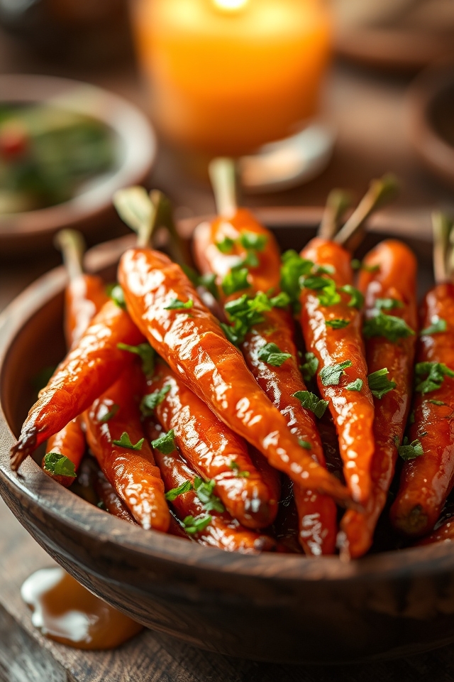 mustard maple glazed carrots