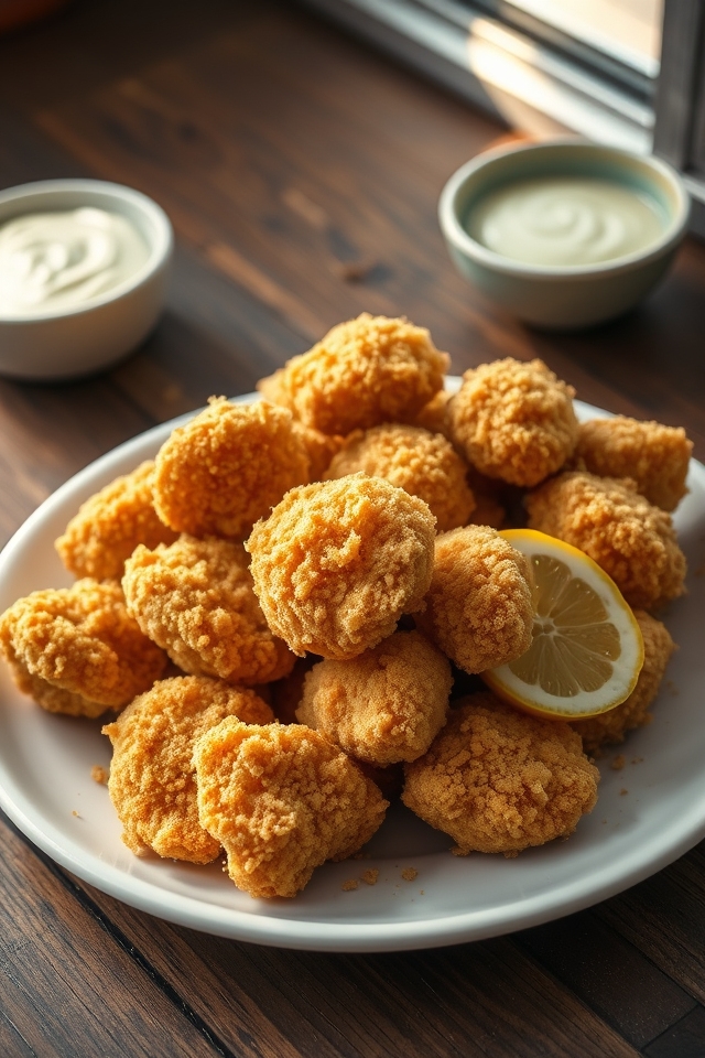 panko crusted fried clams