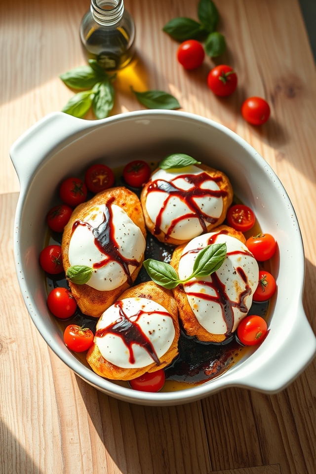 quick caprese chicken bake